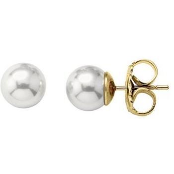 Majorica - Pendientes, perlas blancas redondas de 10 mm