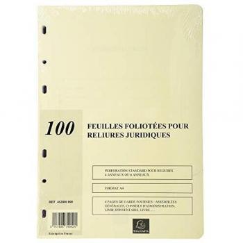 Hojas numeradas Exacompta de 1 A 100
