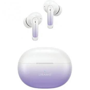 Auriculares Inalámbricos Usams TWS X-Don Series Bluetooth 5.3 con Cancelación de Ruido Digital ENC, Color Violeta Gradiente/Púrpura Azul, Unisex