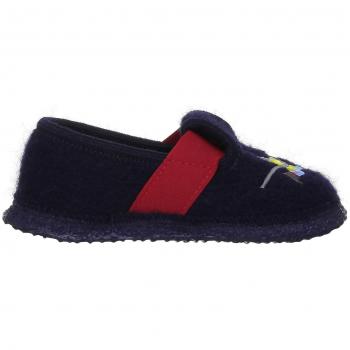 Pantuflas Giesswein Trulben para niños, azul océano, con suela de látex antideslizante y material de fieltro cálido