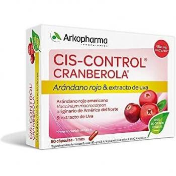 Arkopharma Ciscontrol Cranberola 60 Cápsulas, Especialista en Bienestar Urinario y Cistitis, Arándano Rojo, Extracto de Uva