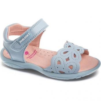 Sandalias Bebé Niña Pablosky de Piel Azul 032040