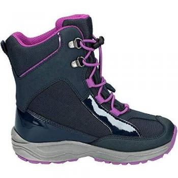 Geox Niñas Botas de Nieve New Alaska Girl, Chica Botas,Botas de Invierno,Botas térmicas,moonboots,canadienses,Navy/Purple,34 EU / 1.5 UK