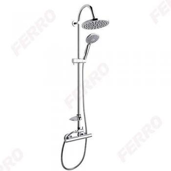 Sistema de ducha de diseño de Ferro completo con grifo termostático.