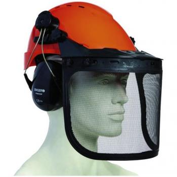 Casco Integral Forestal SINGER con Protección Antiruido y Visera Rejilla - Modelo FOREST1