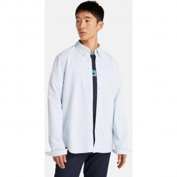 Timberland - Slim Fit Long Sleeve Light Blue Oxford Shirt for Men, Size XL