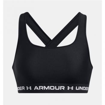 Under Armour Crossback Mid Sports Bra - Medium Support - Black - Women's Size M