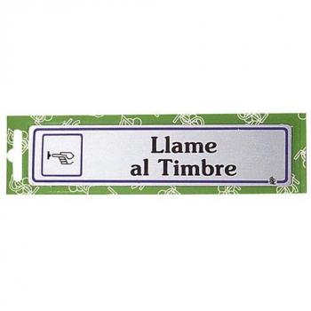Rotulo Profesional Multicolor Llame Al Timbre Tamaño Extra Grande