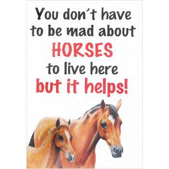 Rojo caballo señales de advertencia, Mad About Horses, talla única