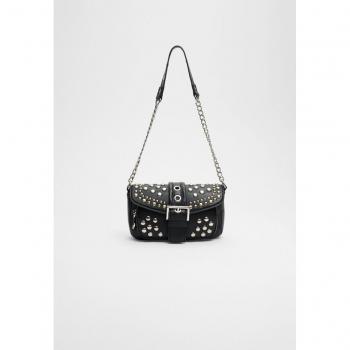Stradivarius Black Studded Crossbody Bag OS