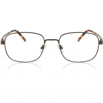 Gafas Anti-Azules Rectangulares Metálicas Grises con Armazón Completo para Hombre - SmartBuy Collection