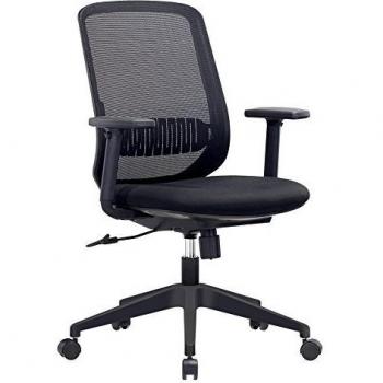 IntimaTe WM Heart Silla Giratoria de Escritorio de Malla Transpirable, Diseño Ergonómico,Asiento Acolchado,Giratorio de 360 grados, Capacidad de Carga Hasta 136kg, Negro