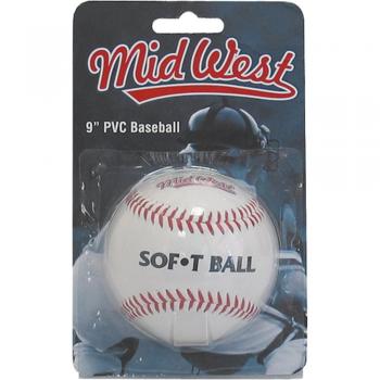 Marca Midwest soft-tee 9 PVC práctica formación pelota de béisbol, color blanco
