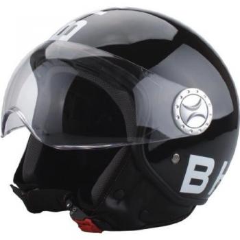 BHR 50170 Demi-Jet Casco, Diseño Negro, Talla L, 59-60 cm