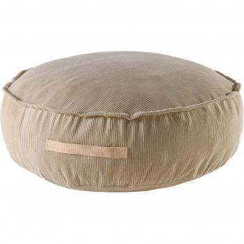 Pufe infantil MeowBaby® redondo, veludo cotelê, 65x20 cm