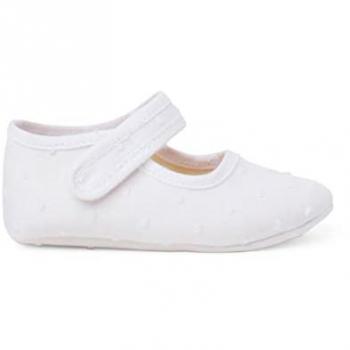 Mercedita Plumeti Badana - Calzado Infantil Fabricado en España Talla 18 Color Blanco