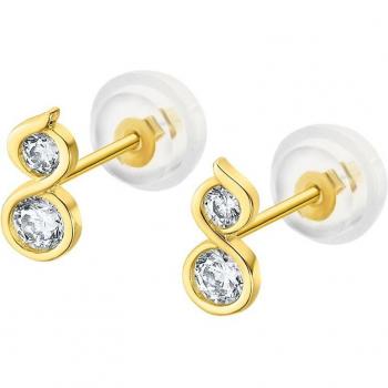 Time Road Pendientes HIN00243 de Oro 9K para Mujer con Acabado Brillante
