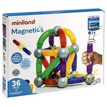 Miniland 94105 - 36 piezas magnéticas de construcción [Importado de Alemania]