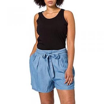 Vero Moda Curve VMMIA HR Loose Summer Shorts GA Curve Pantalones Cortos, Light Blue Denim, 48 para Mujer