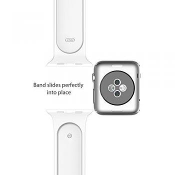 Apple Watch Correa, JETech 42mm Silicona Suave Reemplazo de Banda Sport Band para Apple Watch Todos los Modelos 42mm