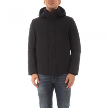 Woolrich Men's Blue Waterproof Windproof Stretch Down Jacket with Removable Hood, Size M