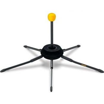 Hercules DS410B TravLite Stand for Trumpet or Cornet - Lightweight and portable design, collapsible for easy transport, durable construction, adjustable support arms to securely hold the instrument, rubber feet for stability on various surfaces