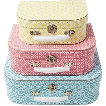 Sass & Belle Moroccan (Set of 3) Geometrics Suitcases
