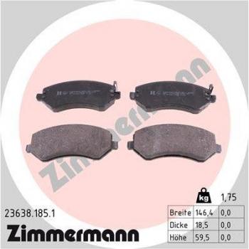 Pastillas de freno ZIMMERMANN 23638.185.1