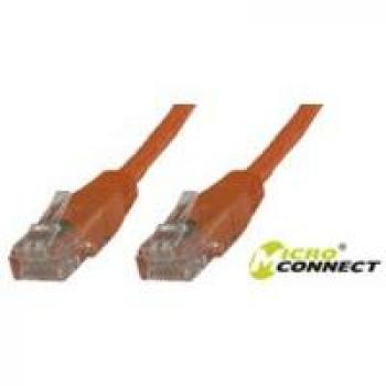 Cable de Red Microconnect U/UTP CAT6 0.3M Naranja LSZH