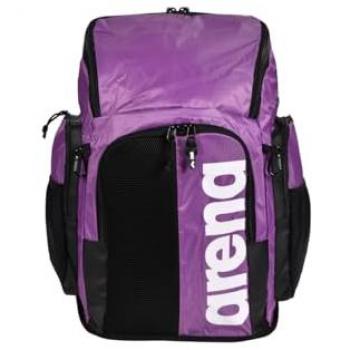Mochila Arena Spiky III 45L Lila, Tejido Repelente al Agua, Tirantes Acolchados, Ideal para Piscina y Gimnasio