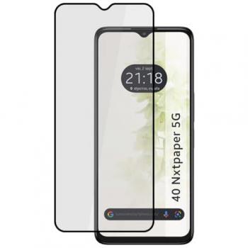 Protector Cristal Templado Completo 5D Full Glue Negro para TCL 40 NXTPAPER 5G Vidrio