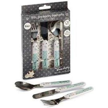 Coffret Cubiertos Inox para Niños 6m+ y 12m+ - 3 Piezas
