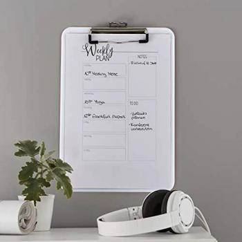 Clipboard Leitz WOW A4, Poliestireno, 80 hojas, color blanco