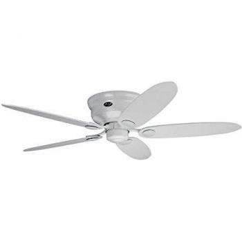 Hunter 24377 Ventilador de techo, 75 W, 240 V, Blanco, 112 + 132 cm