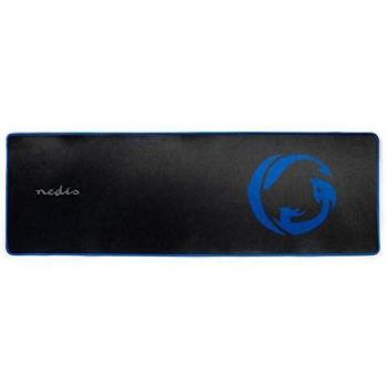 Alfombrilla de Juego Nedis XL | Base Antideslizante y Resistente al Agua | 920 x 294 mm | Microfibra Negra