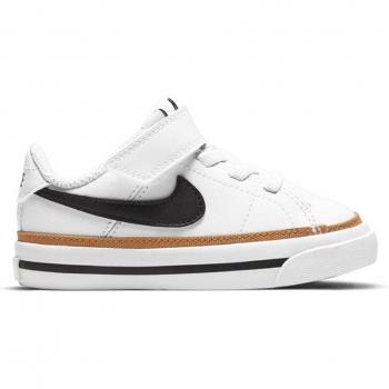 Nike Court Legacy Baby/Toddler Sneakers - White/Black, Velcro Closure