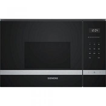 Siemens BF525LMS0 Horno Microondas de Integración, 20L, Hidrolítico, Acero Inoxidable, 7 Programas, 60x38cm