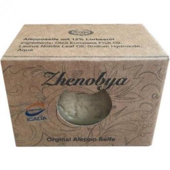 Zhenobya Jabón de Alepo 88% Aceite de Oliva y 12% Aceite de Laurel, Orgánico, 200g