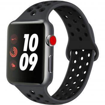 ATUP Compatible con para Apple Watch Correa de 38mm 40mm 42mm 44mm, Correa de Reloj de Repuesto de Silicona Suave Compatible con para iWatch Serie 1/2/3/4