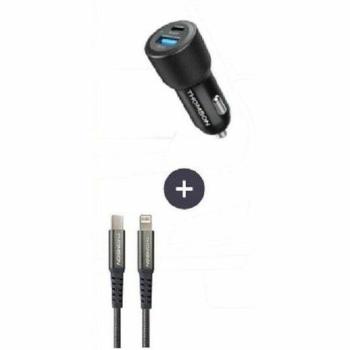 Cargador de coche Thomson 60W con cable C a L 5A - Longitud 1.5m