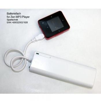 Batería compartimento para Zen - Blanco. Externa Cargador de batería portátil para Creative Zen MP3 X-Fi2 X-Fi Mozaic V MX MuVo xMod Neeon Plus Stone Plus WAV Neeon 2 Micro Photo... Blanco