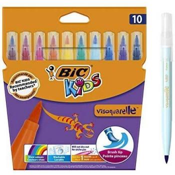 BIC Kids Visaquarelle - Pack de 10 rotuladores con punta de pincel