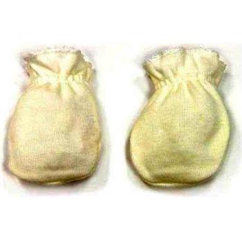 Cambrass – Manopla bebé antiarañazos – accesorios bebé recién nacido – guantes bebé algodón - Manopla de tricot para recién nacidos, talla única, color beige