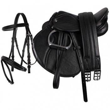 Set de silla de montar para poni QHP de piel