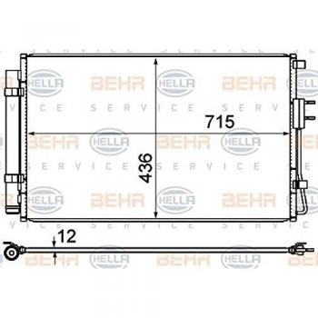 BEHR HELLA SERVICE 8FC 351 344-634 Condensador, aire acondicionado