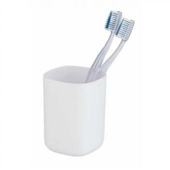 Vaso portacepillo Davos blanco mate
