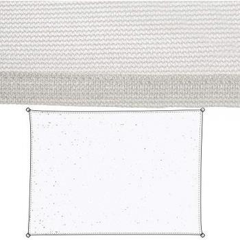 Toldo Vela Rectangular Blanco de Polietileno 350 x 100 x 500 cm para jardín