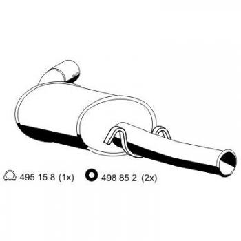 Silenciador trasero ERNST 515054 para FIAT, PEUGEOT y CITROËN