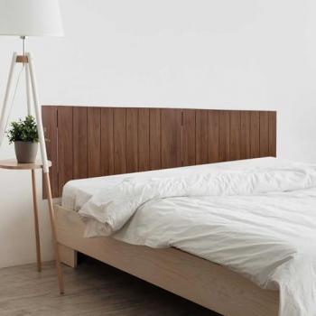 Cabecero de Madera Reciclada DM Estilo Palet Horizontal 150cm con Acabado Lino y Herrajes Incluidos
