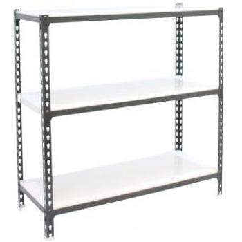 Estantería SIMONCLICK PLUS 3/500 900 ANTRACITA/BLANCO - 3 Baldas Ajustables, 180 kg de Punto Flexión, Dimensiones: 900x1000x500 mm, Est